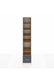 Hyperion Dolap 6 Raflı Tek Çekmeceli 44x44x243 Çam-Antrasit