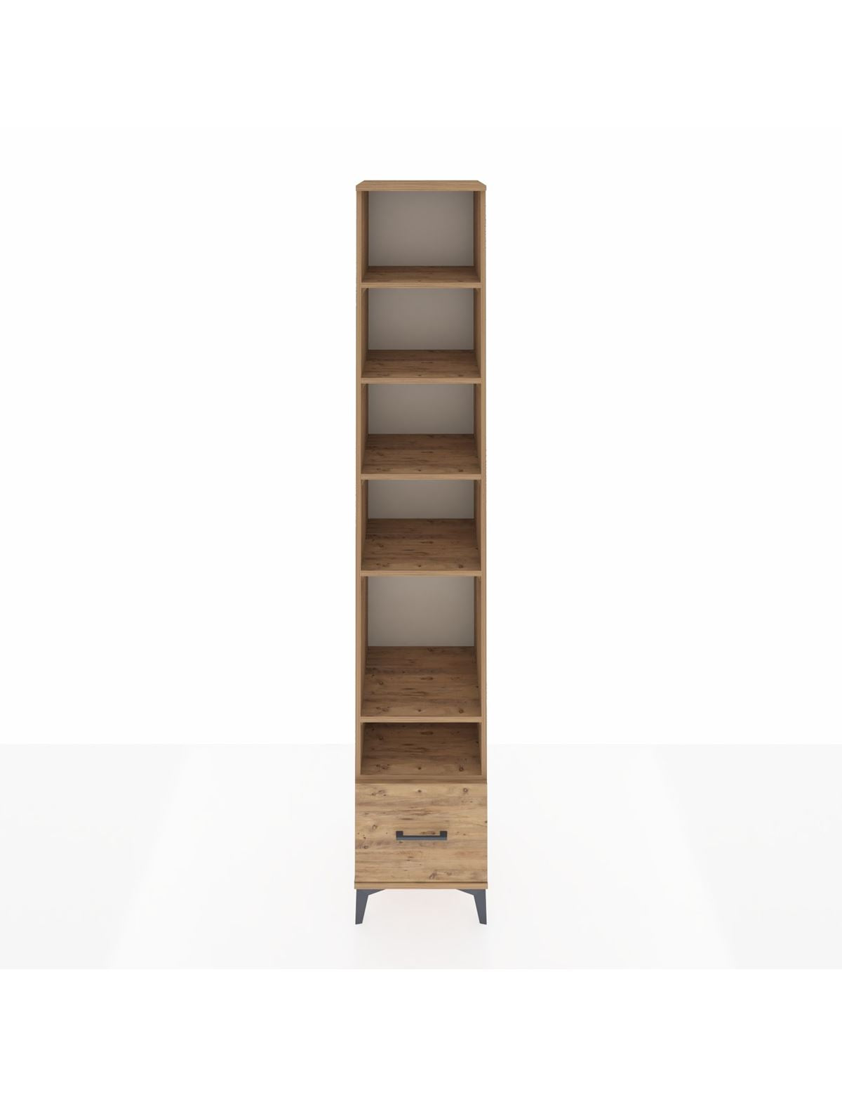 Hyperion Dolap 6 Raflı Tek Çekmeceli 44x44x243 Çam-Çam