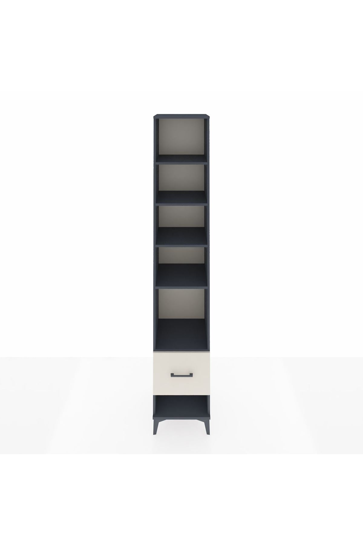 Hyperion Dolap 5 Raflı Tek Çekmeceli 44x44x243 Antrasit-Aytaşı