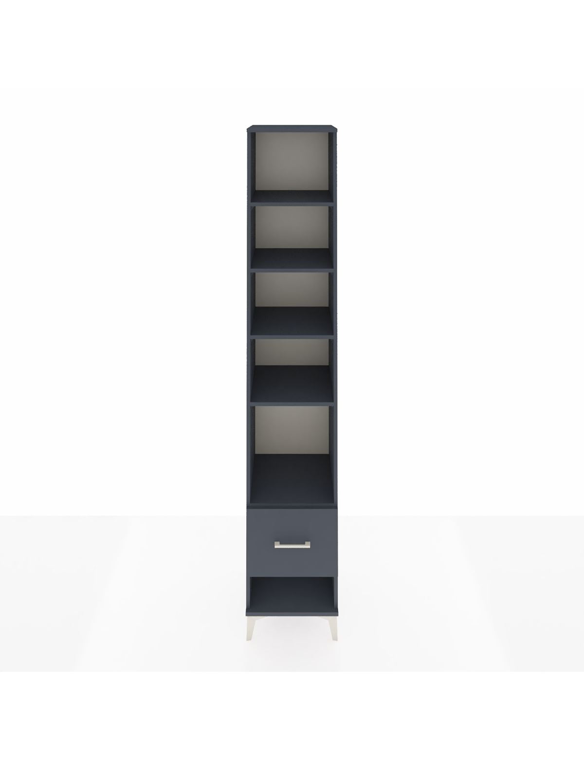 Hyperion Dolap 5 Raflı Tek Çekmeceli 44x44x243 Antrasit-Antrasit