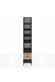 Hyperion Dolap 5 Raflı Tek Çekmeceli 44x44x243 Antrasit-Çam