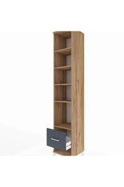 Hyperion Dolap 5 Raflı Tek Çekmeceli 44x44x243 Çam-Antrasit