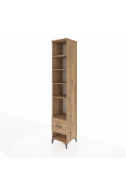 Hyperion Dolap 5 Raflı Tek Çekmeceli 44x44x243 Çam-Çam