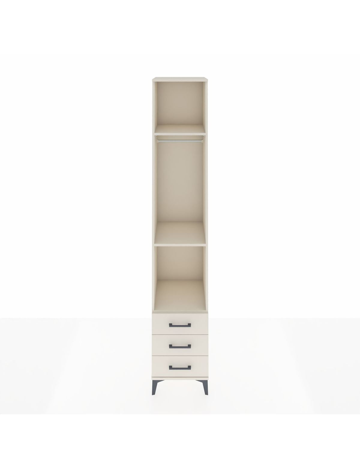 Hyperion Dolap 3 Raflı 3 Çekmeceli Tek Askılı 44x44x243 Aytaşı-Aytaşı