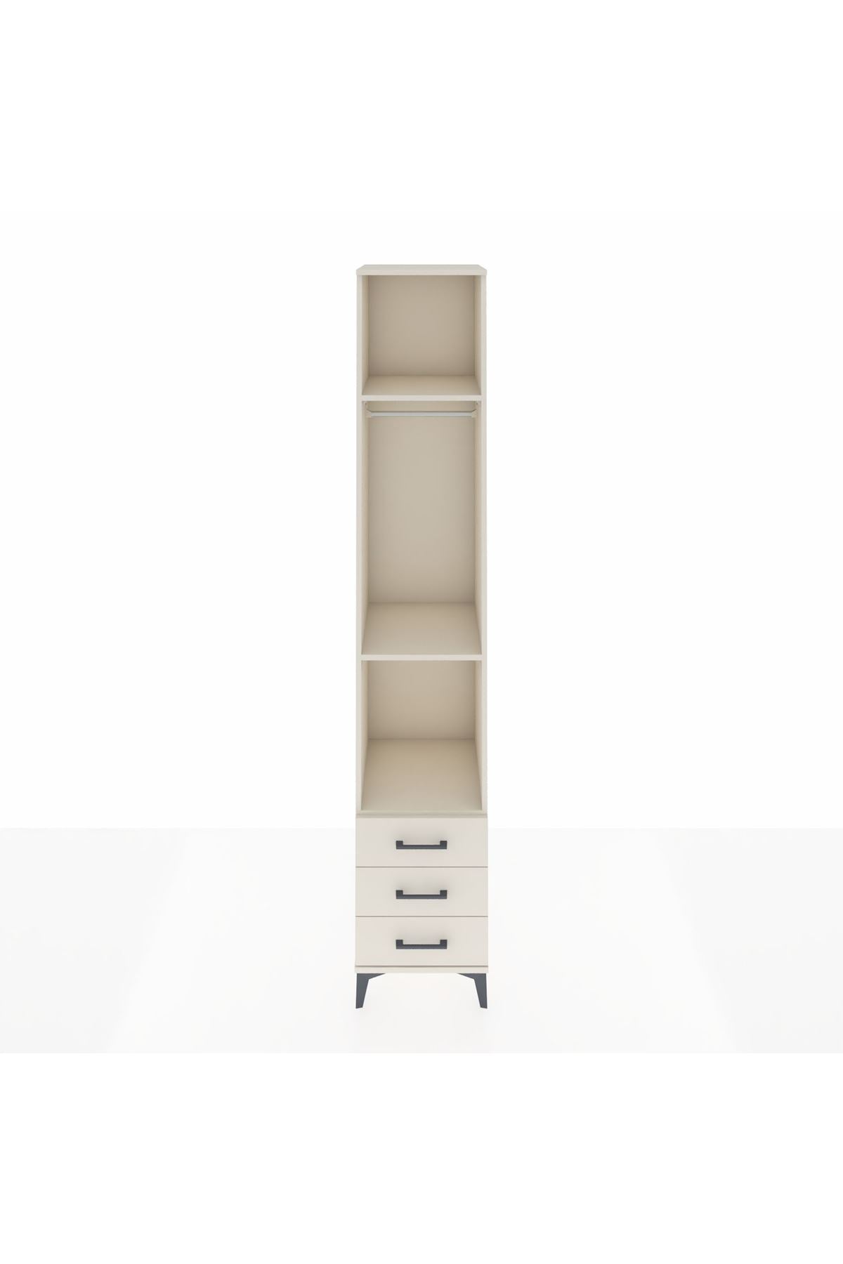 Hyperion Dolap 3 Raflı 3 Çekmeceli Tek Askılı 44x44x243 Aytaşı-Aytaşı