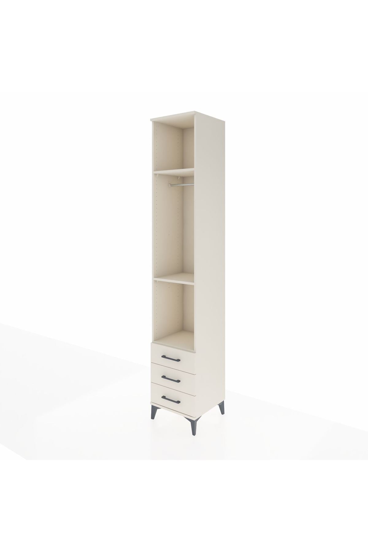 Hyperion Dolap 3 Raflı 3 Çekmeceli Tek Askılı 44x44x243 Aytaşı-Aytaşı