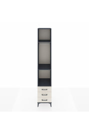 Hyperion Dolap 3 Raflı 3 Çekmeceli Tek Askılı 44x44x243 Antrasit-Aytaşı