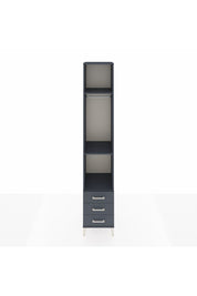 Hyperion Dolap 3 Raflı 3 Çekmeceli Tek Askılı 44x44x243 Antrasit-Antrasit