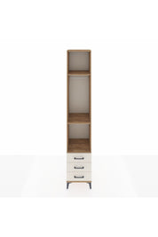 Hyperion Dolap 3 Raflı 3 Çekmeceli Tek Askılı 44x44x243 Çam-Aytaşı