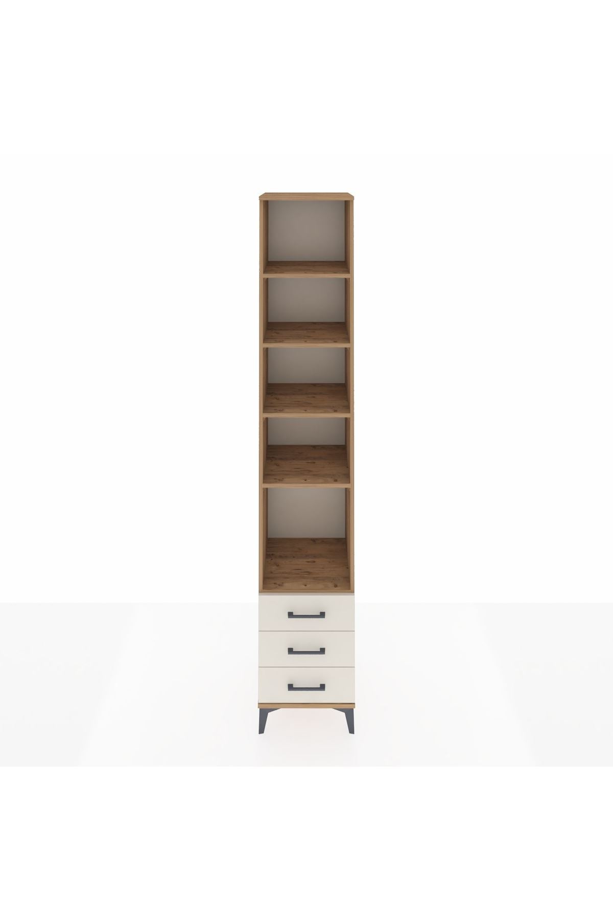 Hyperion Dolap 5 Raflı 3 Çekmeceli 44x44x243 Çam-Aytaşı