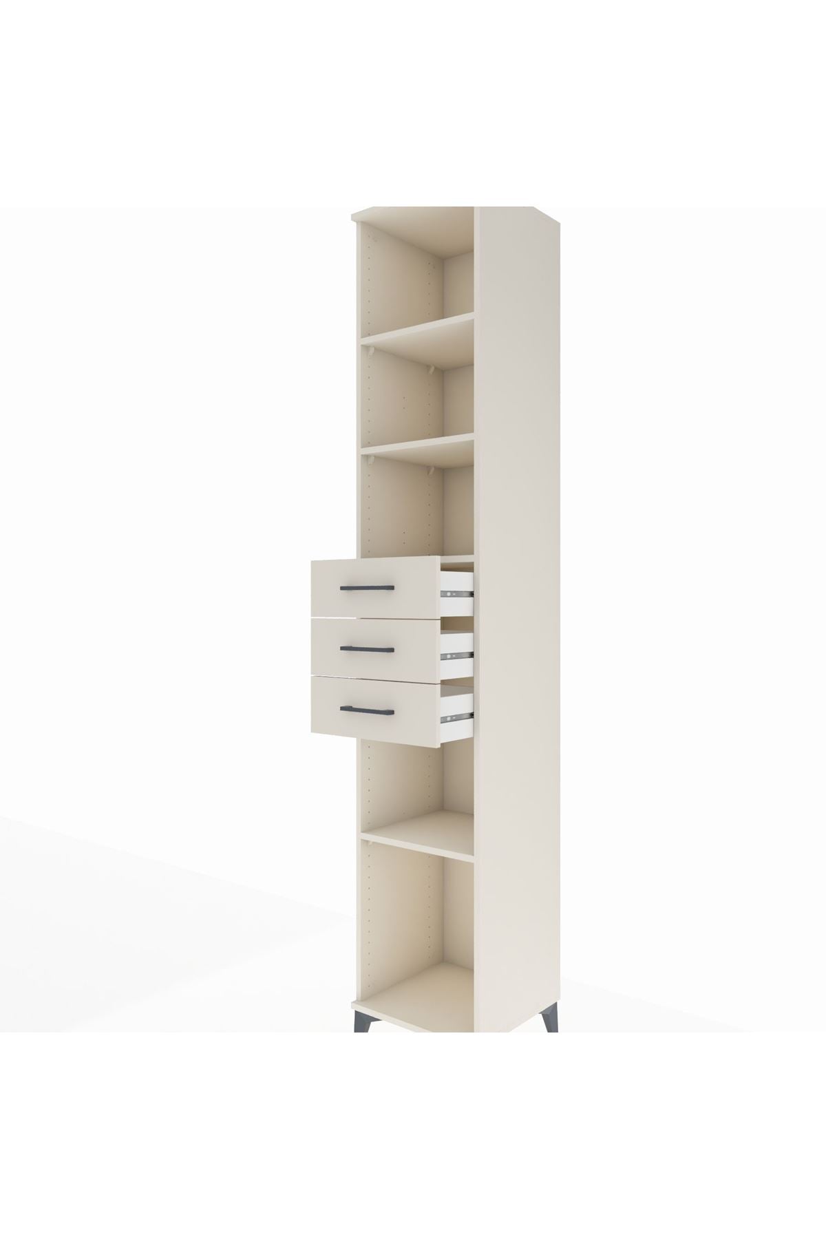 Hyperion Dolap 4 Raflı 3 Çekmeceli 44x44x243 Aytaşı-Aytaşı