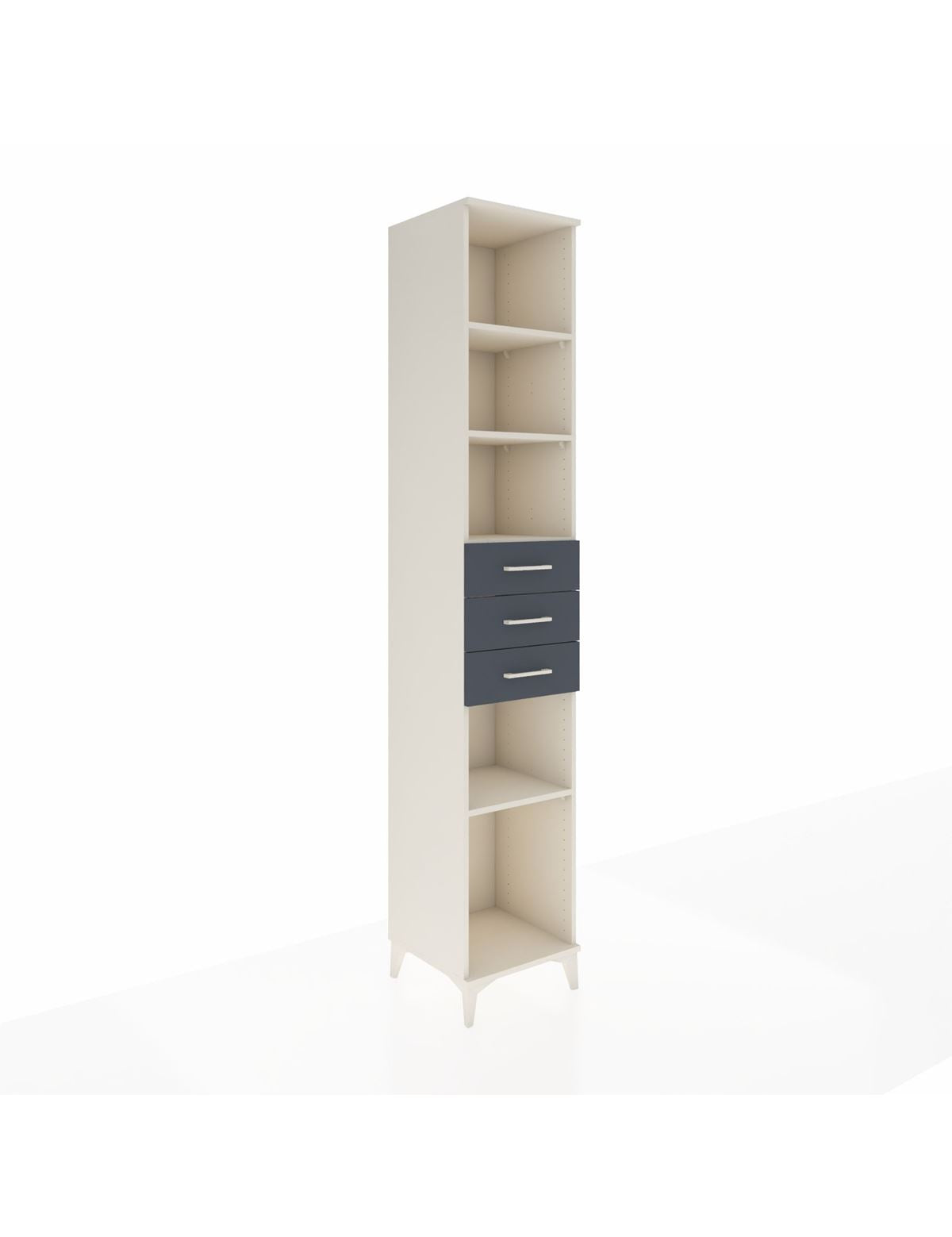 Hyperion Dolap 4 Raflı 3 Çekmeceli 44x44x243 Aytaşı-Antrasit