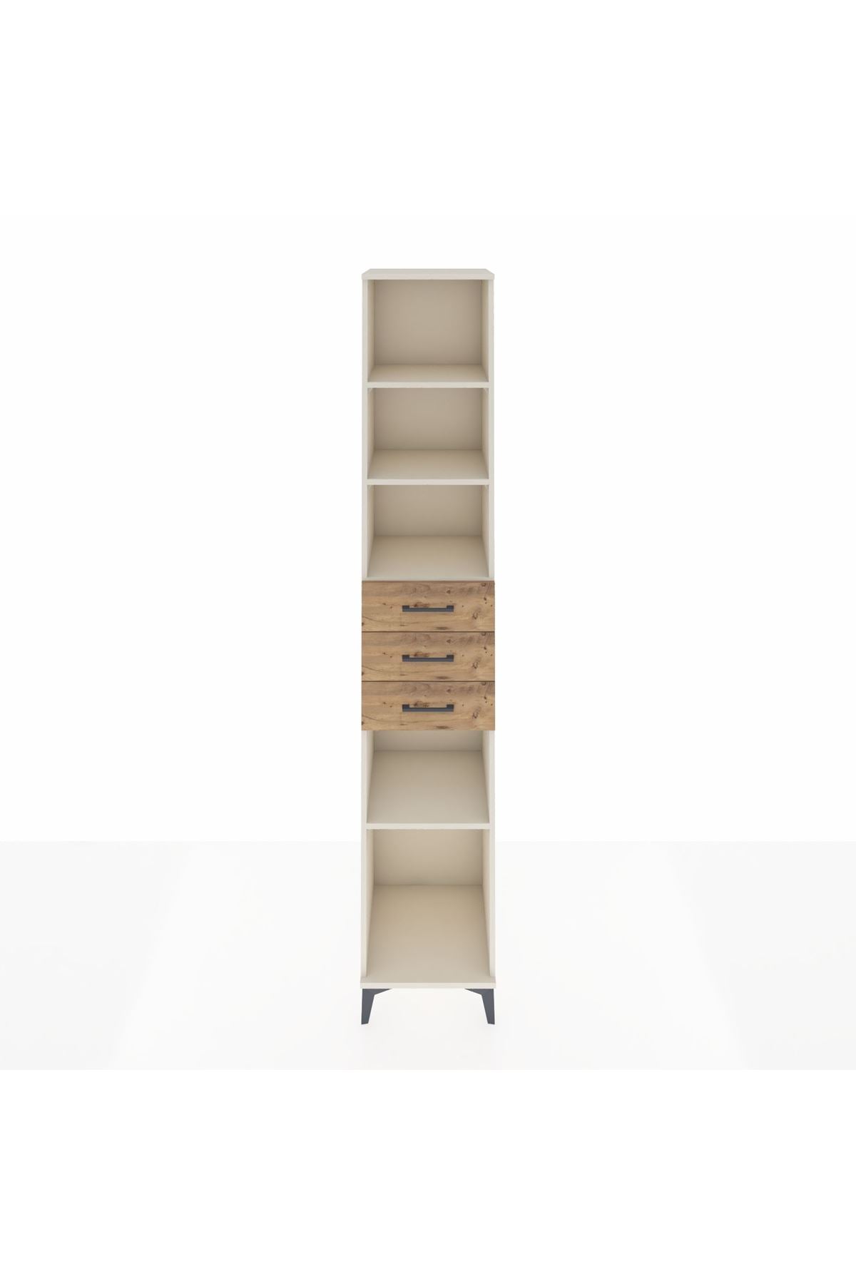 Hyperion Dolap 4 Raflı 3 Çekmeceli 44x44x243 Aytaşı-Çam