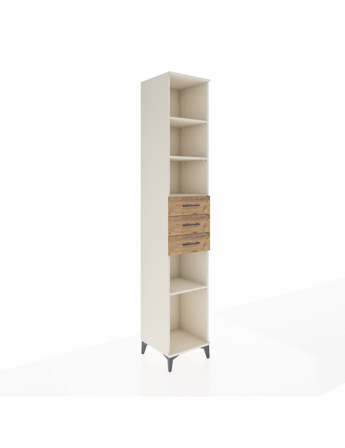 Hyperion Dolap 4 Raflı 3 Çekmeceli 44x44x243 Aytaşı-Çam