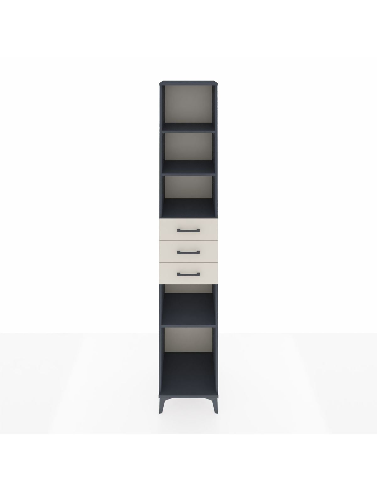 Hyperion Dolap 4 Raflı 3 Çekmeceli 44x44x243 Antrasit-Aytaşı