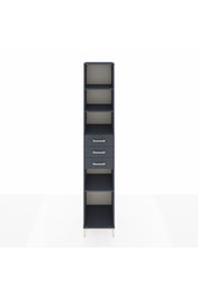 Hyperion Dolap 4 Raflı 3 Çekmeceli 44x44x243 Antrasit-Antrasit