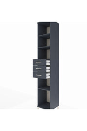 Hyperion Dolap 4 Raflı 3 Çekmeceli 44x44x243 Antrasit-Antrasit