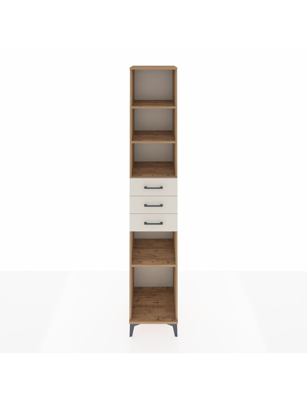 Hyperion Dolap 4 Raflı 3 Çekmeceli 44x44x243 Çam-Aytaşı