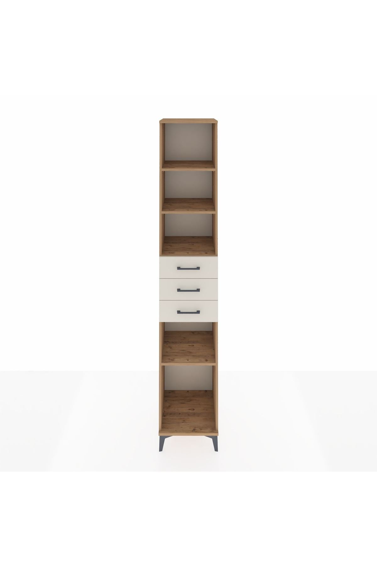 Hyperion Dolap 4 Raflı 3 Çekmeceli 44x44x243 Çam-Aytaşı