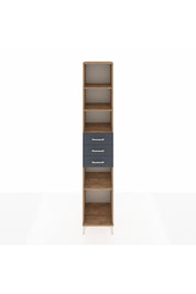 Hyperion Dolap 4 Raflı 3 Çekmeceli 44x44x243 Çam-Antrasit