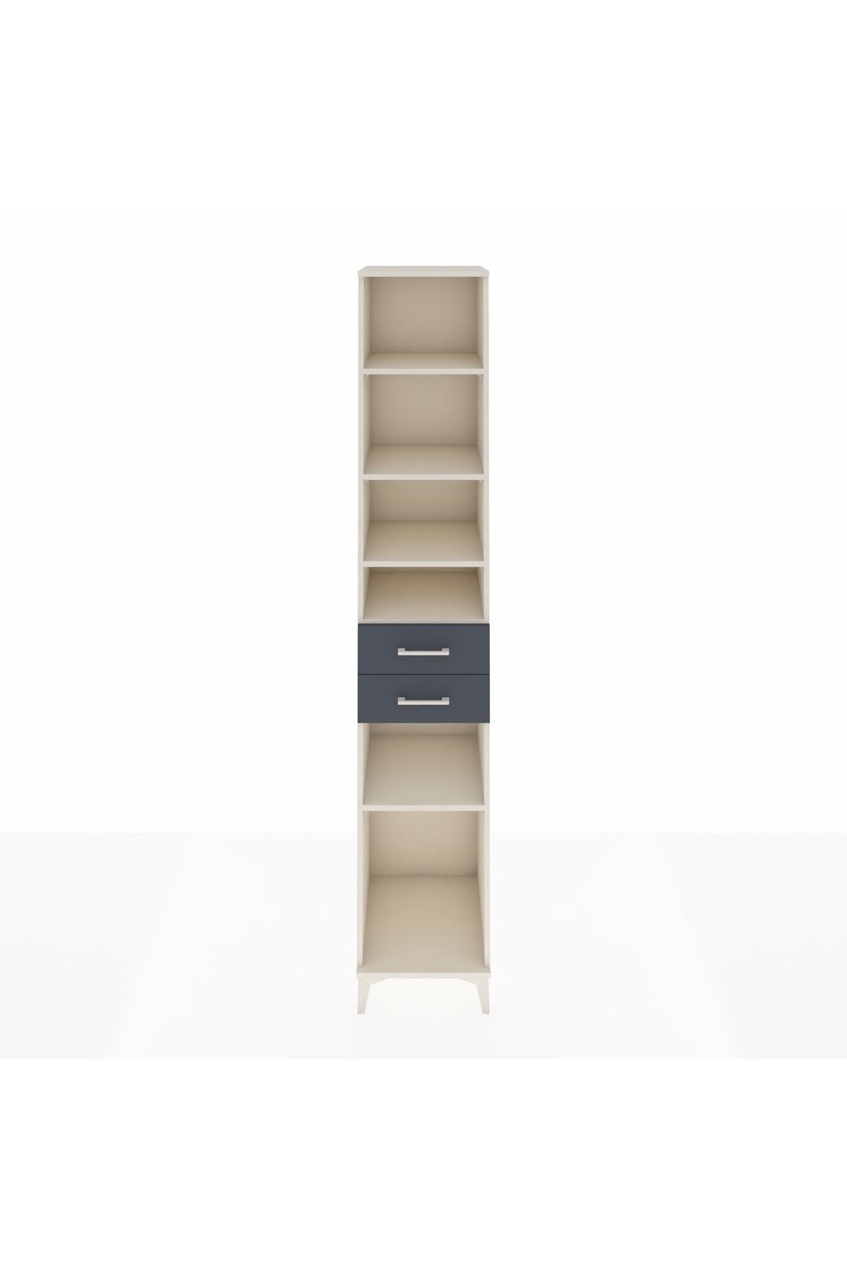 Hyperion Dolap 5 Raflı 2 Çekmeceli 44x44x243 Aytaşı-Antrasit