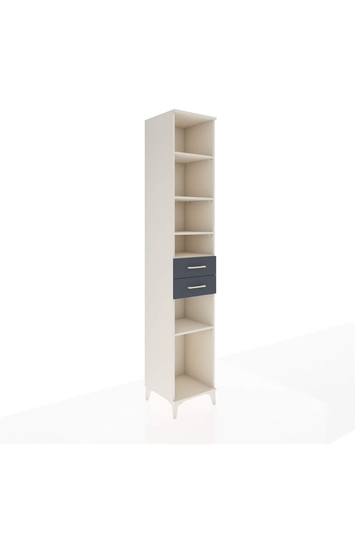 Hyperion Dolap 5 Raflı 2 Çekmeceli 44x44x243 Aytaşı-Antrasit