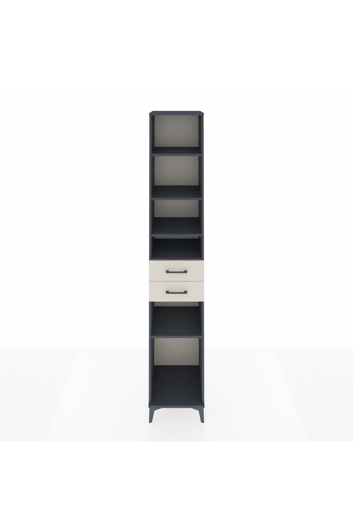 Hyperion Dolap 5 Raflı 2 Çekmeceli 44x44x243 Antrasit-Aytaşı