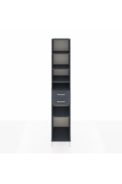 Hyperion Dolap 5 Raflı 2 Çekmeceli 44x44x243 Antrasit-Antrasit