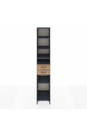 Hyperion Dolap 5 Raflı 2 Çekmeceli 44x44x243 Antrasit-Çam