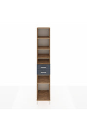 Hyperion Dolap 5 Raflı 2 Çekmeceli 44x44x243 Çam-Antrasit