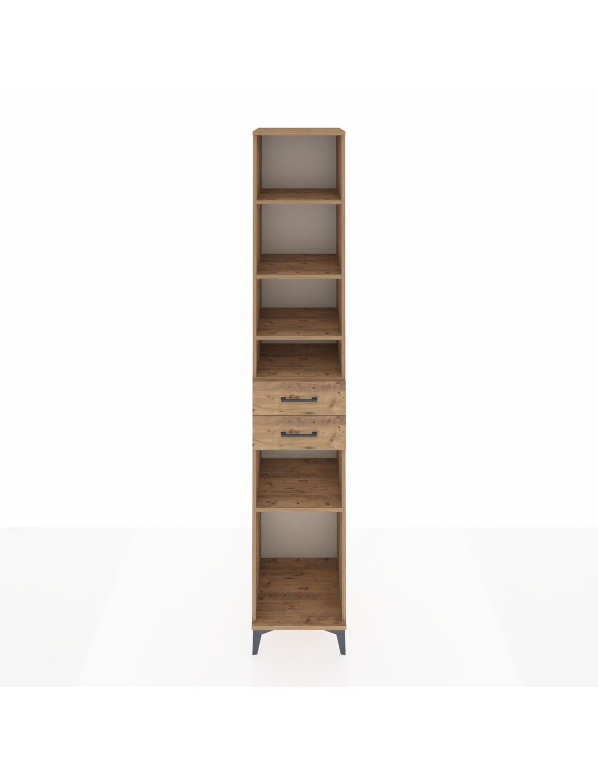 Hyperion Dolap 5 Raflı 2 Çekmeceli 44x44x243 Çam-Çam