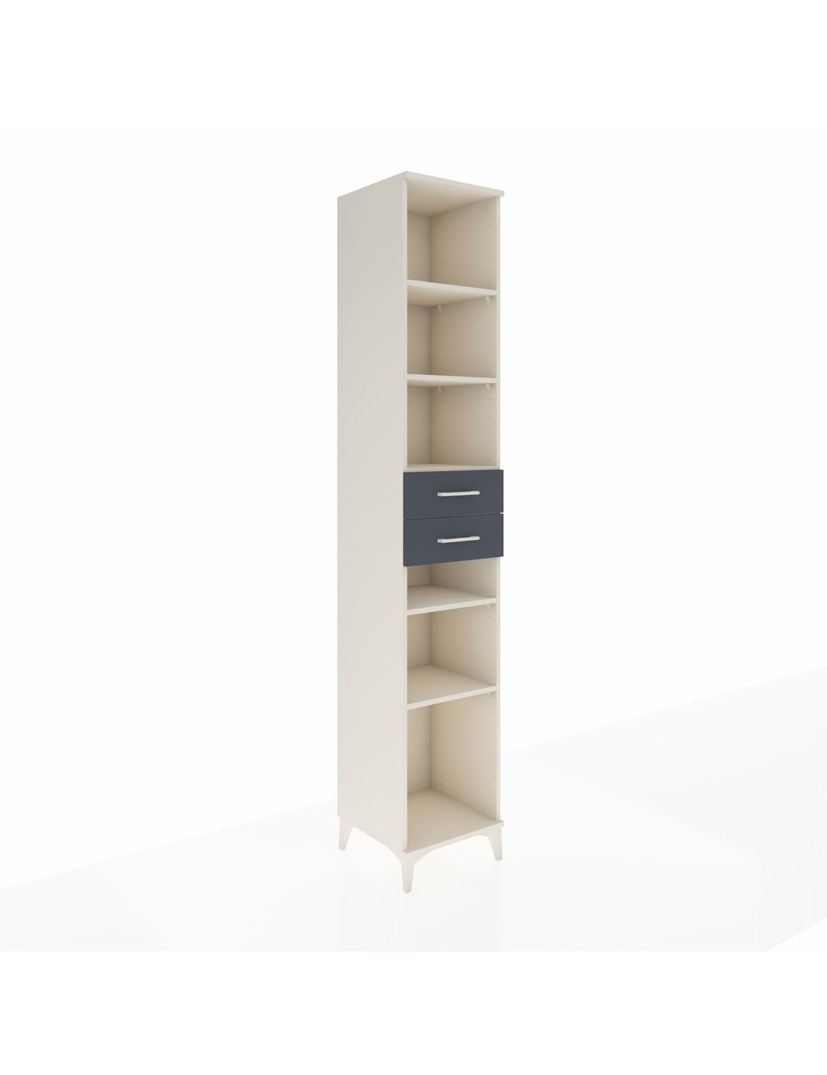 Hyperion Dolap 5 Raflı 2 Çekmeceli 44x44x243 Aytaşı-Antrasit