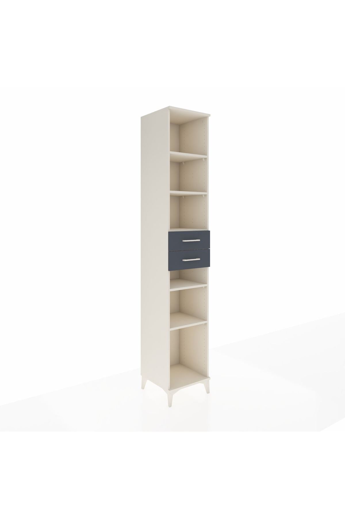 Hyperion Dolap 5 Raflı 2 Çekmeceli 44x44x243 Aytaşı-Antrasit