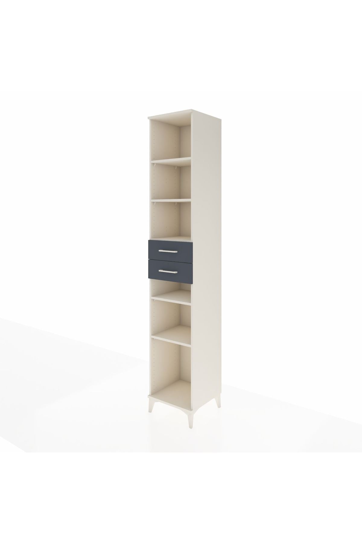 Hyperion Dolap 5 Raflı 2 Çekmeceli 44x44x243 Aytaşı-Antrasit