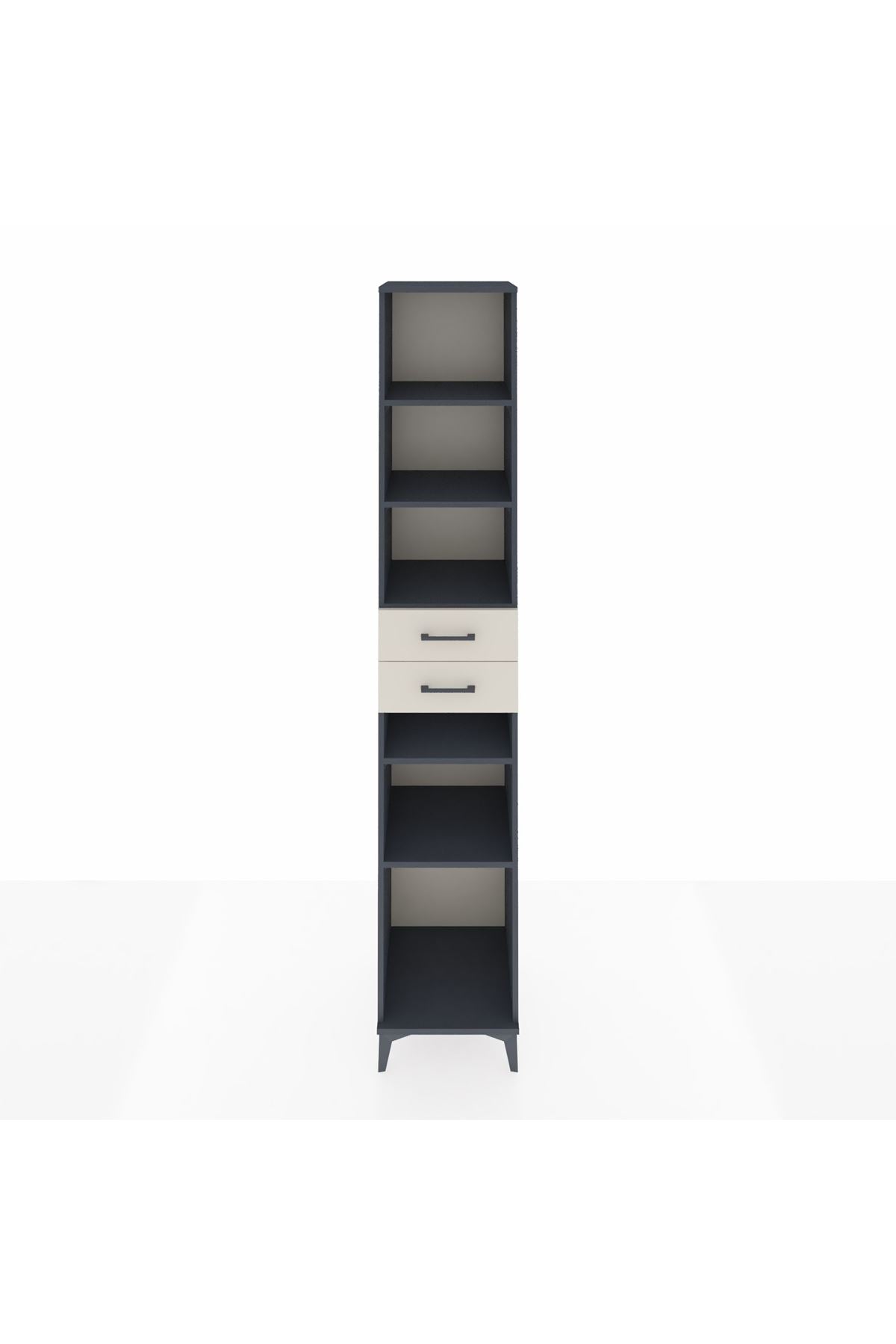 Hyperion Dolap 5 Raflı 2 Çekmeceli 44x44x243 Antrasit-Aytaşı