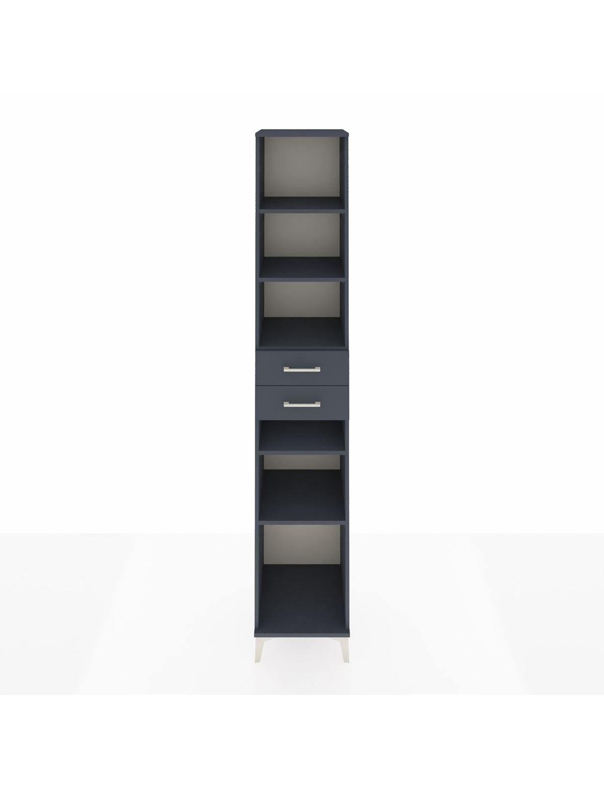 Hyperion Dolap 5 Raflı 2 Çekmeceli 44x44x243 Antrasit-Antrasit