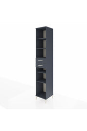 Hyperion Dolap 5 Raflı 2 Çekmeceli 44x44x243 Antrasit-Antrasit
