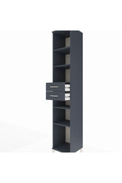 Hyperion Dolap 5 Raflı 2 Çekmeceli 44x44x243 Antrasit-Antrasit