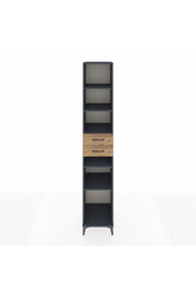 Hyperion Dolap 5 Raflı 2 Çekmeceli 44x44x243 Antrasit-Çam