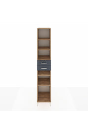 Hyperion Dolap 5 Raflı 2 Çekmeceli 44x44x243 Çam-Antrasit