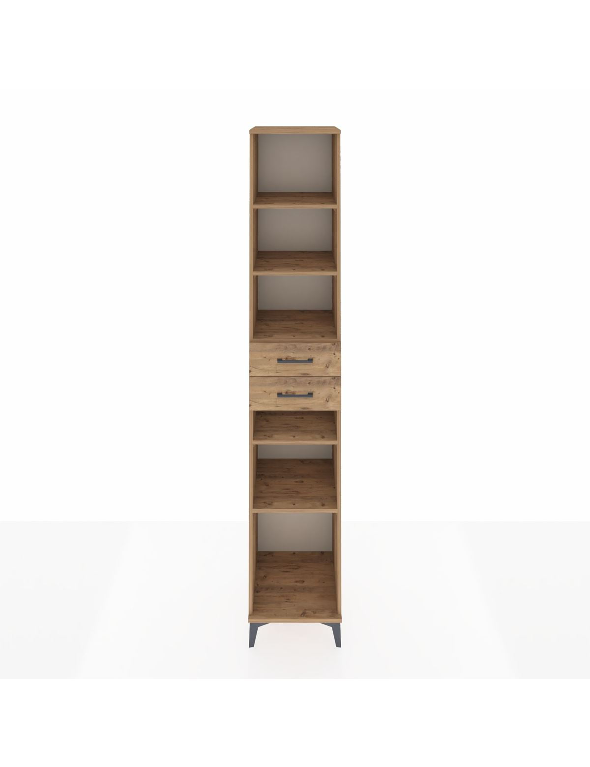 Hyperion Dolap 5 Raflı 2 Çekmeceli 44x44x243 Çam-Çam