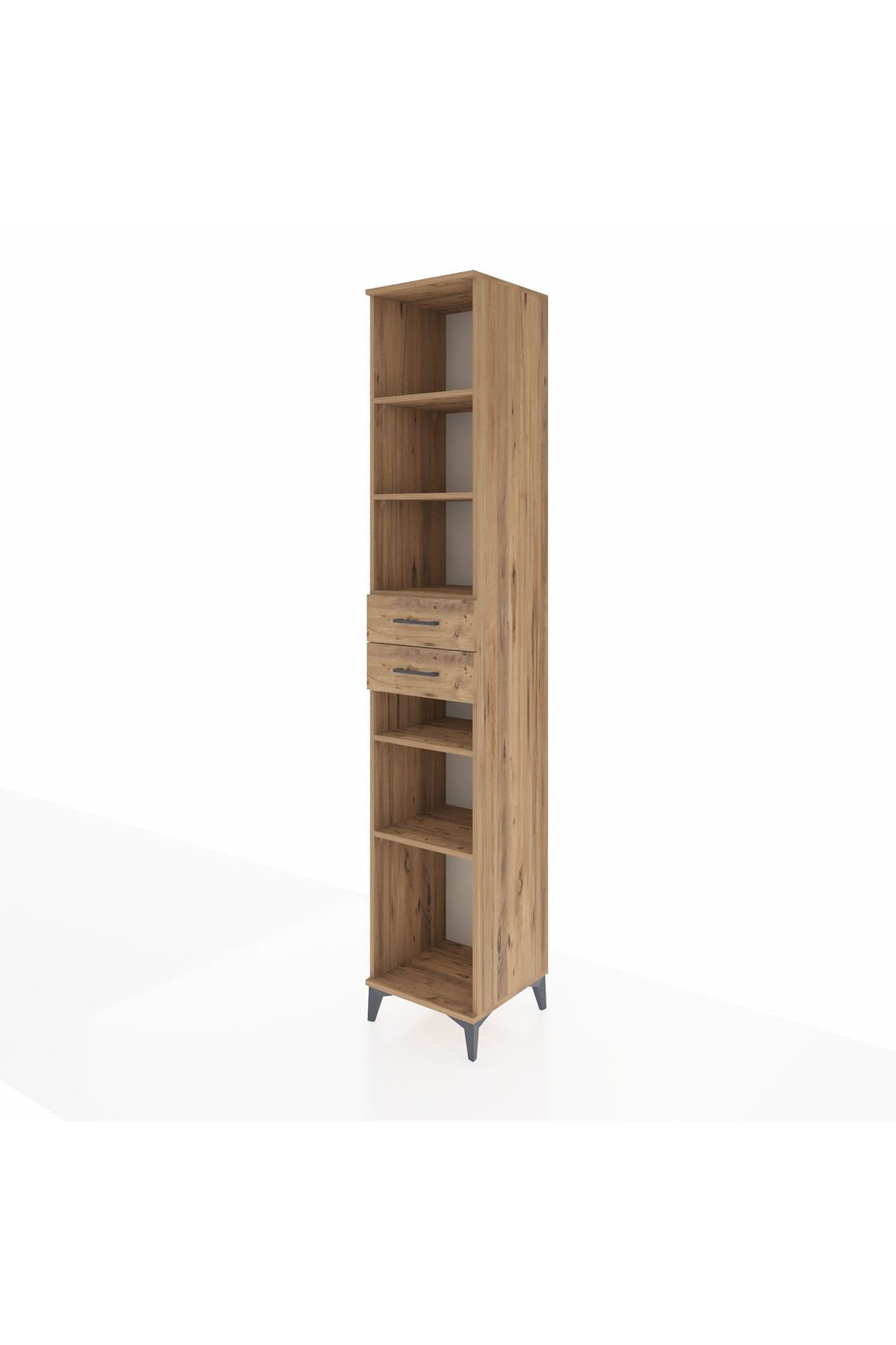 Hyperion Dolap 5 Raflı 2 Çekmeceli 44x44x243 Çam-Çam