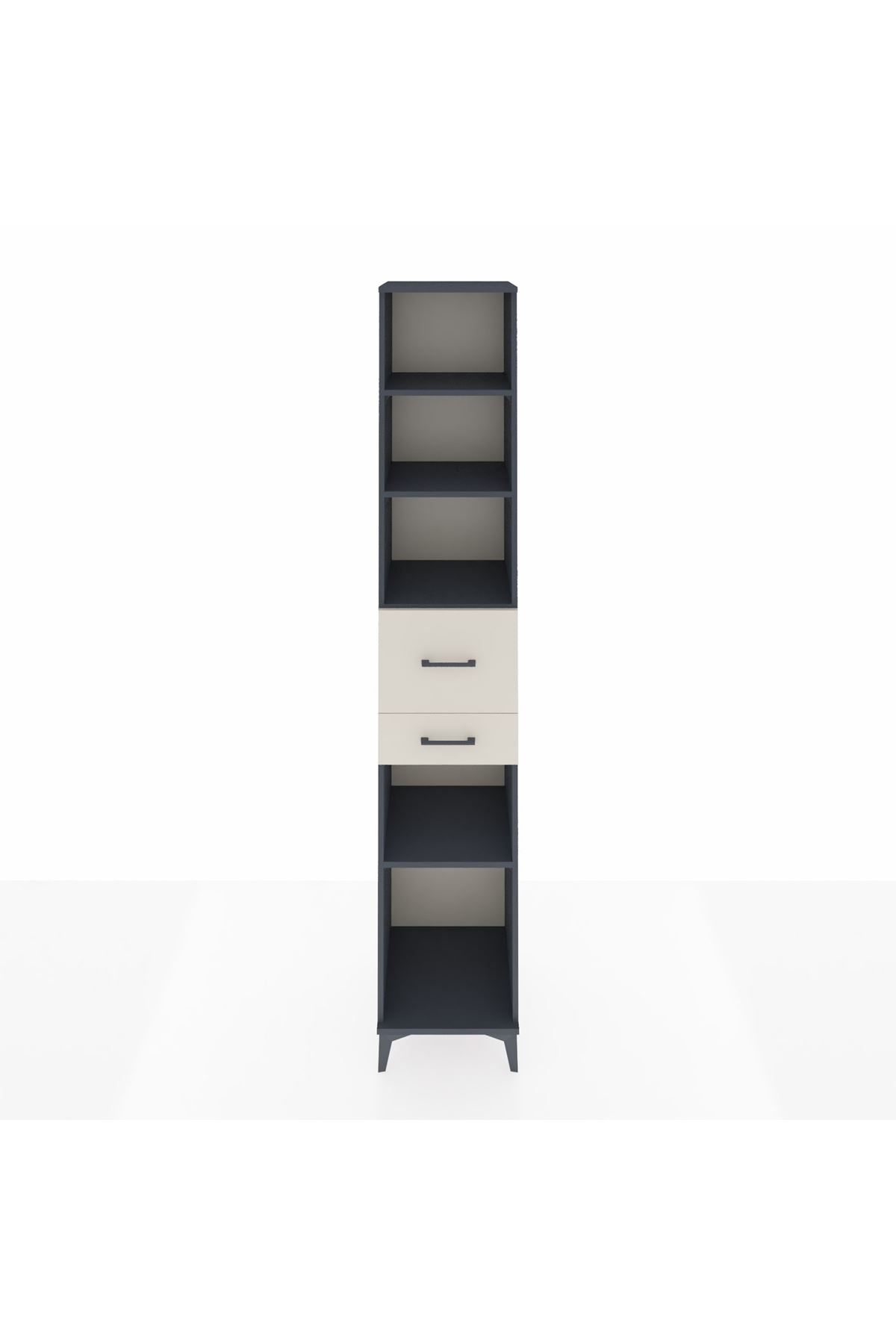 Hyperion Dolap 4 Raflı 2 Çekmeceli 44x44x243 Antrasit-Aytaşı