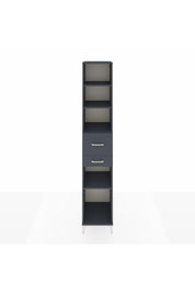 Hyperion Dolap 4 Raflı 2 Çekmeceli 44x44x243 Antrasit-Antrasit