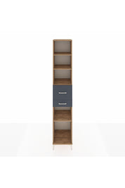 Hyperion Dolap 4 Raflı 2 Çekmeceli 44x44x243 Çam-Antrasit