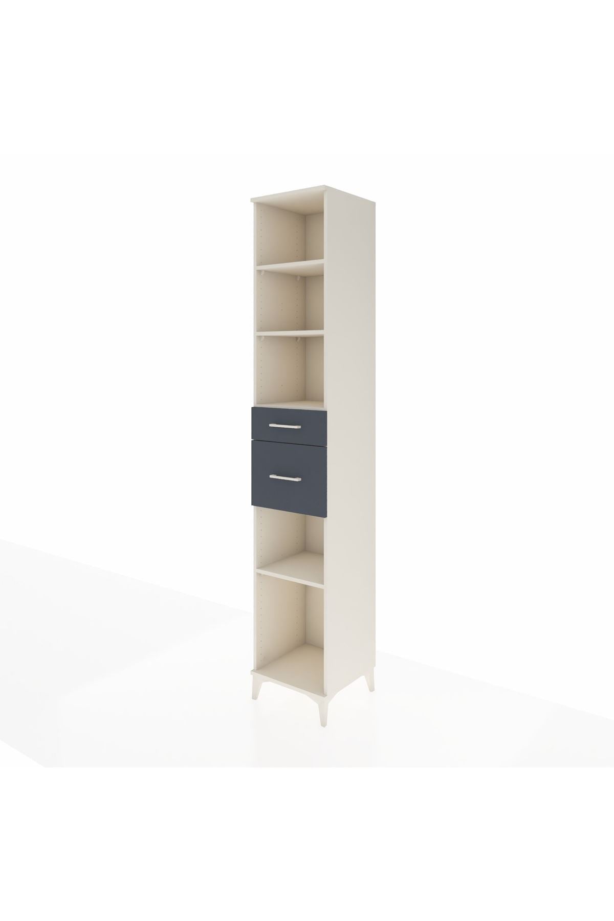 Hyperion Dolap 4 Raflı 2 Çekmeceli 44x44x243 Aytaşı-Antrasit