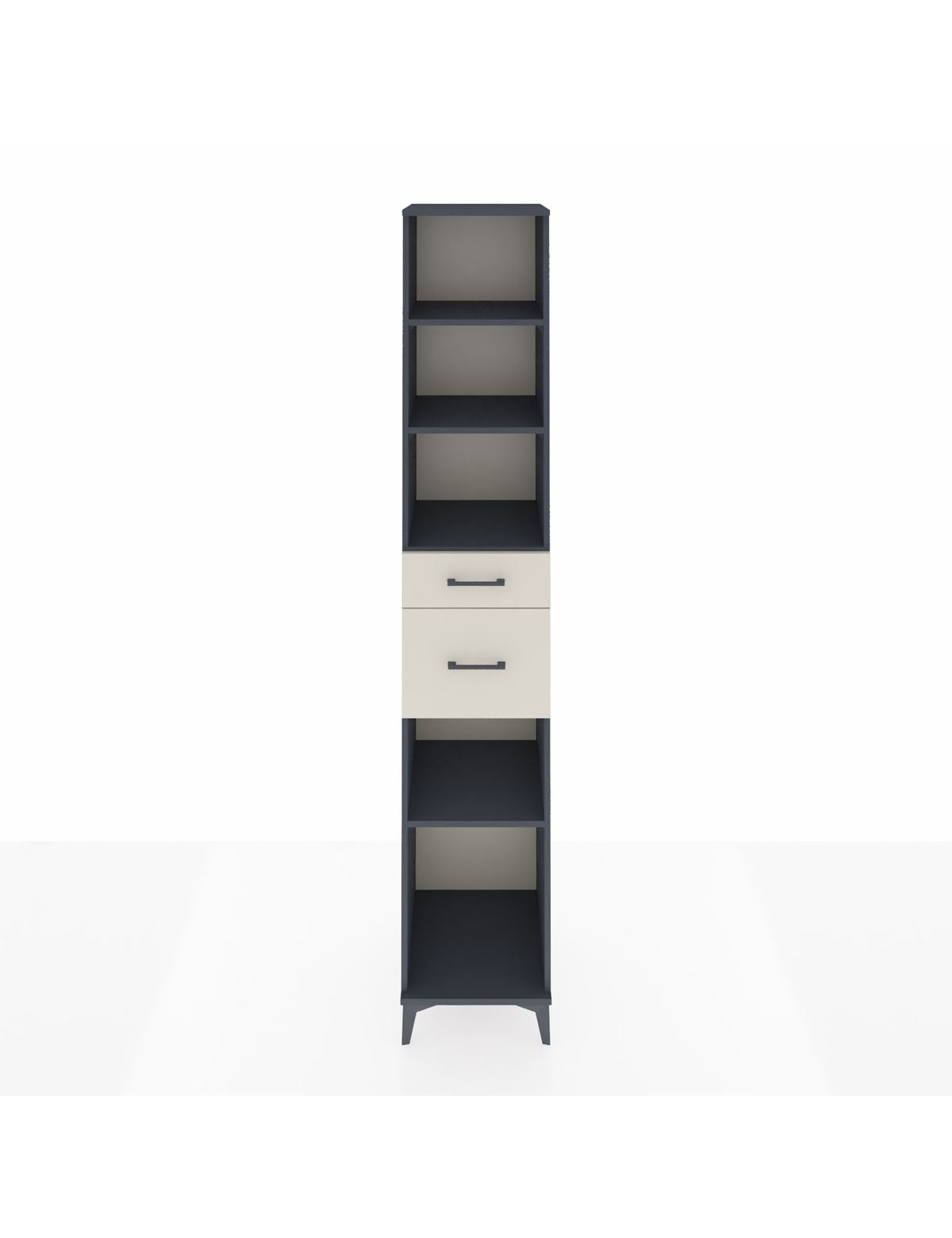 Hyperion Dolap 4 Raflı 2 Çekmeceli 44x44x243 Antrasit-Aytaşı