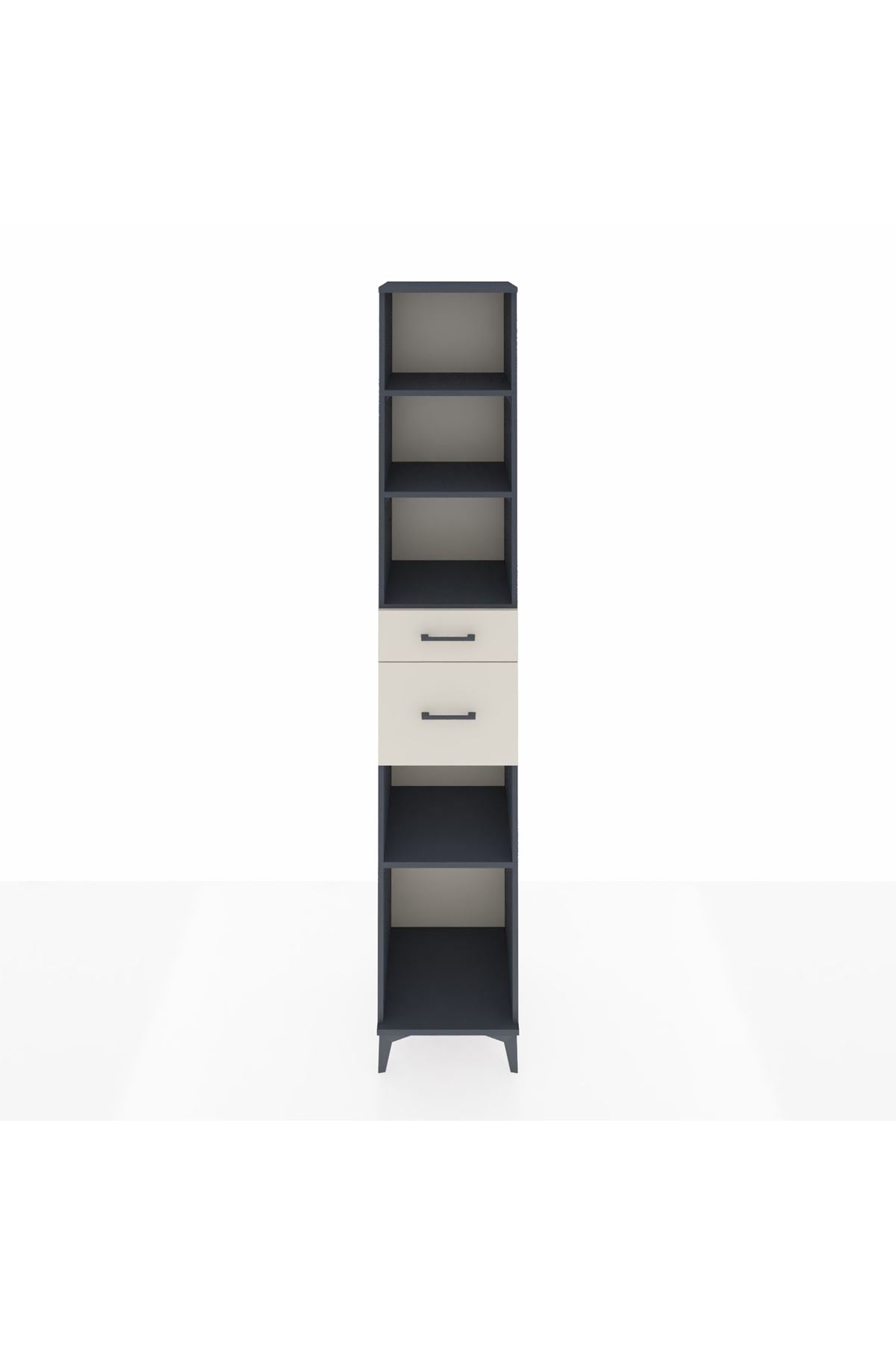 Hyperion Dolap 4 Raflı 2 Çekmeceli 44x44x243 Antrasit-Aytaşı