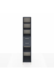 Hyperion Dolap 4 Raflı 2 Çekmeceli 44x44x243 Antrasit-Antrasit