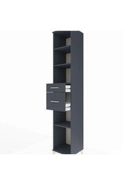 Hyperion Dolap 4 Raflı 2 Çekmeceli 44x44x243 Antrasit-Antrasit